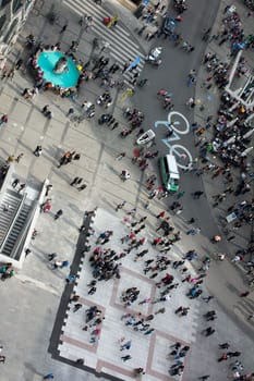 MUNICH, GERMANY – Oct.3, 2015: Beautiful Weather Brings out Locals and Oktoberfest Visitors on the Marienplatz in Munich. The Festival runs from September 19th until October 4th 2015 in Munich, Germany