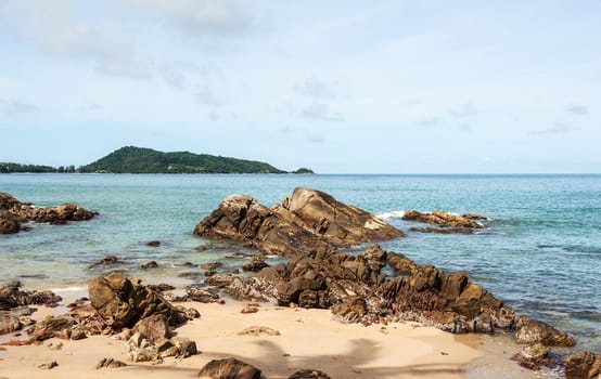 Beach and blue sea, Phuket sceni, Sea in Thailand