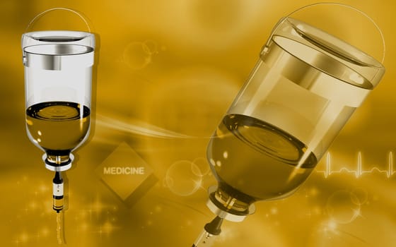 Digital illustration of drip in colour background