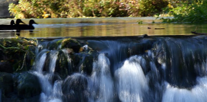 Small waterfall in the Altmühl valley