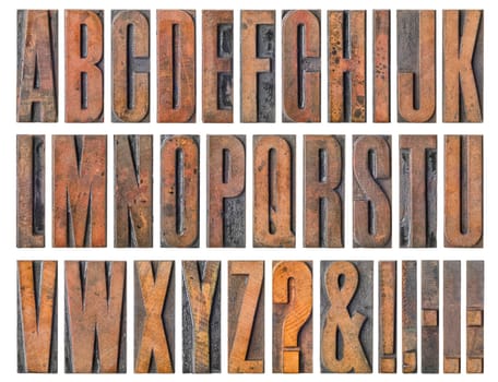 Old Wooden Letters - Alphabet