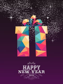 Happy new year 2016 greeting card or poster design