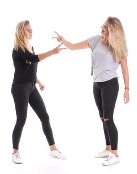 2 sisters fool around and show Victory