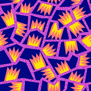 Retro vintage 80s memphis fashion style seamless pattern illustration background. Ideal for fabric design, paper print and website backdrop. EPS10 vector file.