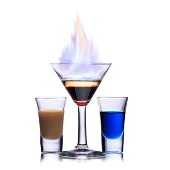 Burning cocktail