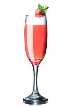 Rossini alcoholic cocktail (a kind of famous Bellini family with fresh strawberry puree)