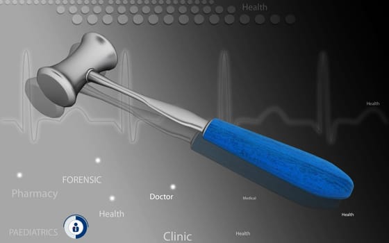 Digital illustration of Surgical Hammer in colour background