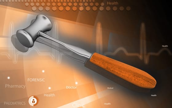 Digital illustration of Surgical Hammer in colour background