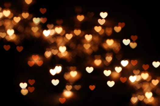 Bokeh,made with a heart stencil