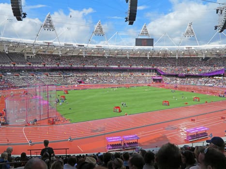 LONDON, ENGLAND - August 3, 2012 - Athletics in the Olympic Stadium for the Summer Olympics in London 2012