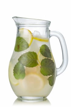 Pitcher of mint lemonade