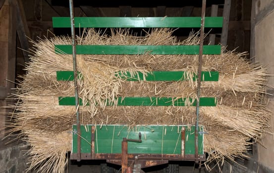 Getreidegarben, garben, Scheune, Wagen, Ernte