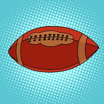 Ball for Rugby or American football pop art retro style