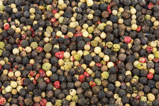 Peppercorns,close-up of colorful pepper