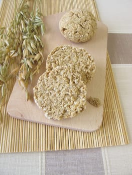 Home-baked oat rolls