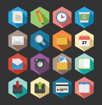 Office set of flat icons design illustration. Can be used for website and mobile app. EPS10 vector file organized in layers for easy editing.