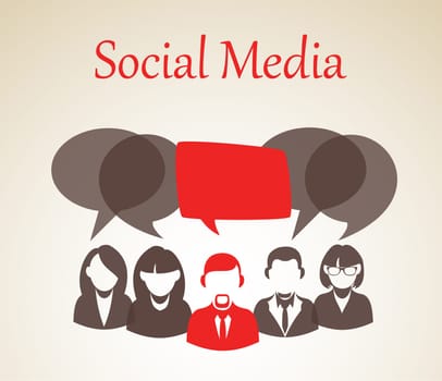 Social media people group. Chat and forum concept illustration. EPS10 vector file with transparency layers.