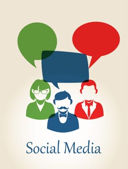 Social media people group. Chat and forum concept illustration. EPS10 vector file with transparency layers.