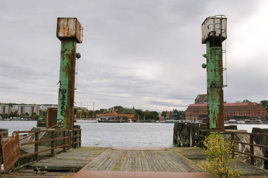 one old Ferry harbour in Gothenburg sweden