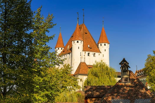 Thun Castle Towers and Autumn Atmosphere