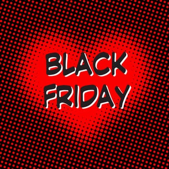 Black Friday sales love pop art retro style