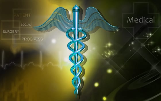 Digital illustration of Medical symbol in colour background