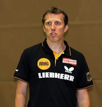 Jörg Roßkopf,former national table tennis player,now national coach