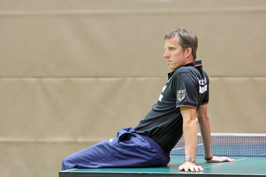 Jörg Roßkopf,former national table tennis player,now national coach