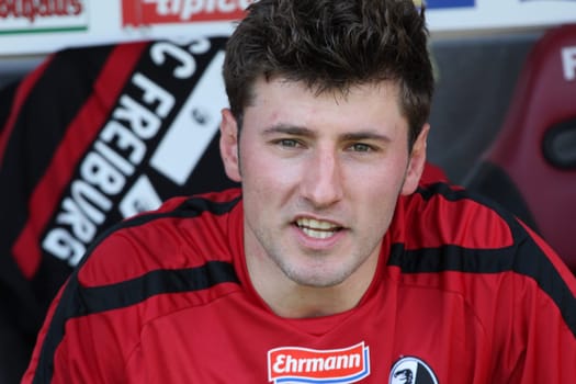 Stefan Reisinger from SC Freiburg had to watch his team's 4-1 success from the bench.