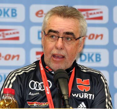 Uwe Müssiggang DSV-Trainer of the biathletes. German Coach Uwe Müssiggang,Chief of the Biathlon Team