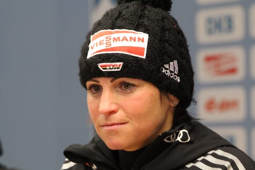 Olympic champion Andrea Henkel from Großbreitenbach/Thuringia