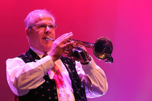 Trumpeter Walter Mauroner from the Kastelruther Spatzen at the Spatzenfest 2012