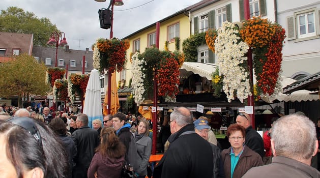 The chrysanthemum in Lahr has been around since 1997. Every autumn,the city centre of Lahr shines in colourful colours. Visitors from Germany and abroad,old and young will get their money's worth when visiting the Chrysanthema. And it is worth taking a souvenir from the chrysanthemum with you: liqueur,beer,soap,oil from chrysanthemums can be purchased there.