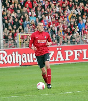 Pavel Krmas, Torschütze des SC Freiburg zum 2:0 Zwischenstand gegen den VfB Stuttgart