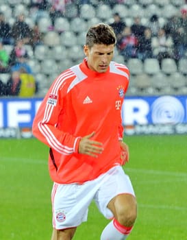 Mario Gomez played his first Bundesliga game of the 2012/13 season against Freiburg