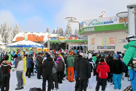 Skiing on the Feldberg in the Black Forest