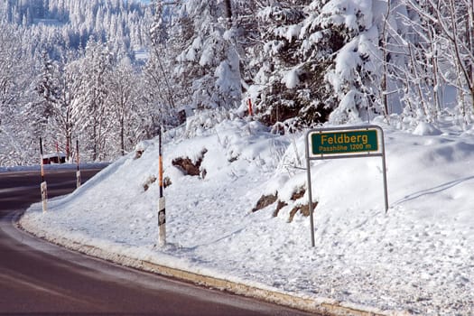 Winter on the pass height at Feldberg