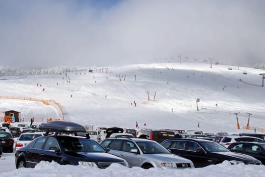 Parking directly on the ski slope,as here at the Feldberg