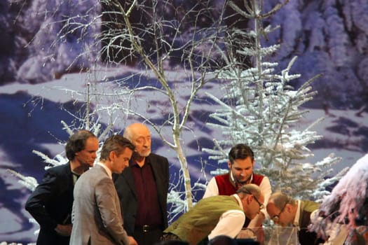 Christmas tree sawing in the Rothaus Arena of Freiburg in bets that