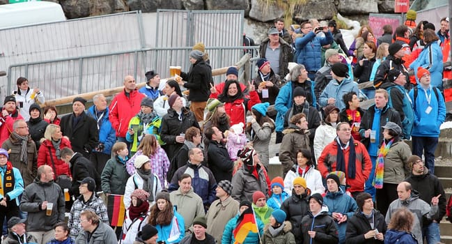 Fans in Oberstdorf at the Four Hills Tour