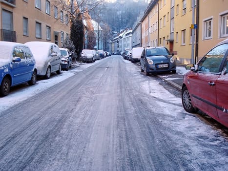 Snow in Freiburg and mirror-smooth roads - a rare picture in Freiburg im Breisgau