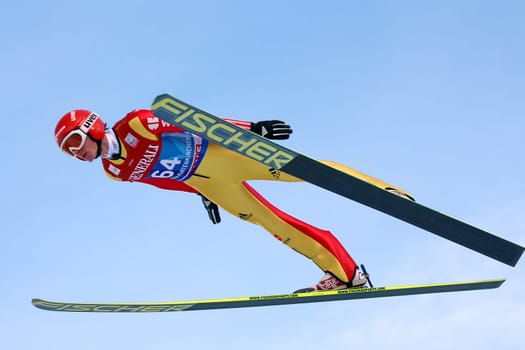 Richard Freitag at qualification in Garmisch-Partenkirchen