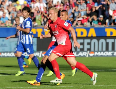 Mike Hanke,striker of SC Freiburg - 1. Bundesliga: 6. Sptgt. SC Freiburg vs. Hertha BSC Berlin