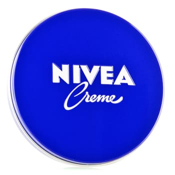 Nivea global skin- and body-care brand owned by the German company Beiersdorf.