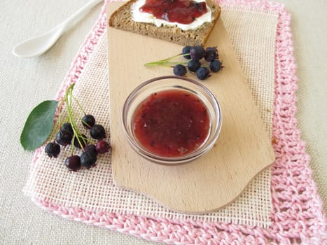 Bread with rock pear jam for breakfast