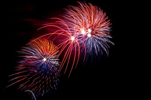 People observing the Puente de Palmas fireworks at San Juan festivity night