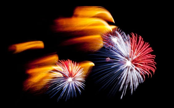 People observing the Puente de Palmas fireworks at San Juan festivity night