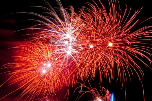 People observing the Puente de Palmas fireworks at San Juan festivity night