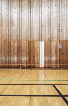 Inside an old gymhall