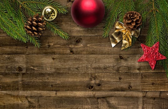 Christmas decoration with text space
